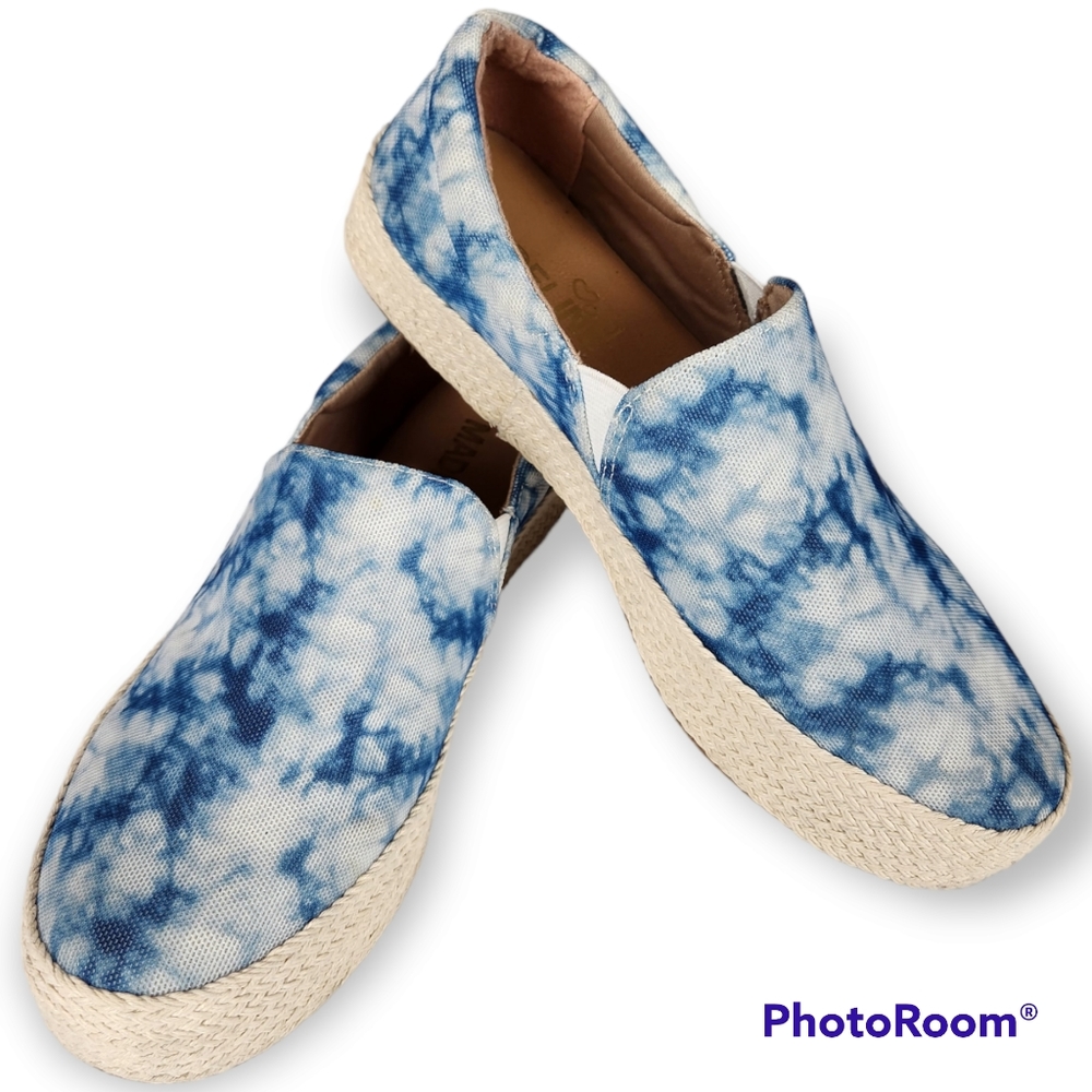 Madeline Girl KILLA IN BLUE TIE DYE ESPADRILLE SNEAKER Size 8M